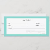 Eleganter Aquamarin Blue und Gray Zickzack Geschen (Rückseite)