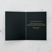 Eleganter Aquamarin- und Goldmetallic 40. Geburtst Karte (Innenseite)