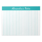 Eleganter Aquamariner 8,5 x 11-Letter-Größe Verlas Notizblock (Vorderseite)