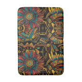 Eleganter Aquamariner "Aztec Dream" Plush Bath Mat Badematte (Vorderseite Vertikal)
