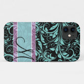 Eleganter aquamariner Blau- und Schwarzdampfer mit Case-Mate iPhone Hülle (Rückseite (Horizontal))