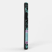 Eleganter aquamariner Blau- und Schwarzdampfer mit Case-Mate iPhone Hülle (Hinten/Rechts)