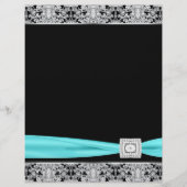 Eleganter Aquamariner Blue Silver Flyer Vorlage (Vorne)