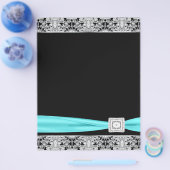 Eleganter Aquamariner Blue Silver Flyer Vorlage (Einzeln)