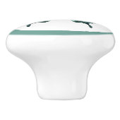 Eleganter Aquamariner Butterfly Türkis Blue Drawer Keramikknauf (Seitenansicht)