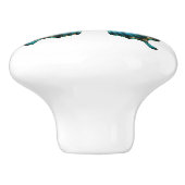 Eleganter Aquamariner Butterfly Türkis Blue Drawer Keramikknauf (Seitenansicht)