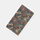 Eleganter Aquamariner Gast "Alte indigene Chronike Serviette (Ecke)