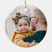 Eleganter Aquamariner Glitzer Blue Green Monogram Keramik Ornament (Hinten)