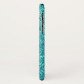 Eleganter aquamariner Glitzer Case-Mate iPhone Hülle (Hinten/Links)