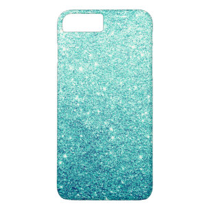 Eleganter Aquamariner Glitzer Luxus iPhone 8 Plus/7 Plus Hülle