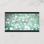 Eleganter Aquamariner Glitzer Sparkle Starts Schwa Visitenkarte (Vorderseite)