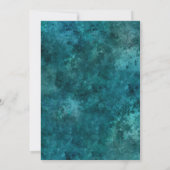 Eleganter Aquamariner Goldschmiedeturm Sweet 16 Einladung (Rückseite)