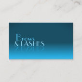 Eleganter Aquamariner Gradient Mirror Schriftart C Visitenkarte (Vorderseite)