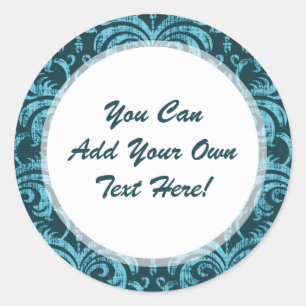 Eleganter Aquamariner grüner Gotischer Grunge Dama Runder Aufkleber