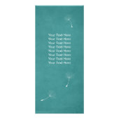 Eleganter Aquamariner grüner Löwenzahn Werbekarte (Hinten)