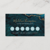 Eleganter Aquamariner grüner Marmor Agate Geode Treuekarte (Vorderseite)