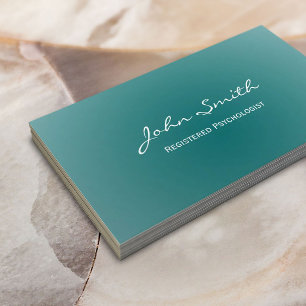Eleganter Aquamariner grüner Psychologe Visitenkarte