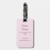 Eleganter Aquamariner grüner Tropfen Glitzer Mit M Gepäckanhänger (Rückseite vertikal)