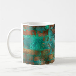 Eleganter Aquamariner Kupfer Abstrakt Chic Kaffeetasse