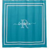 Eleganter Aquamariner Lavendelname mit einzigartig Duschvorhang (Vorderseite)