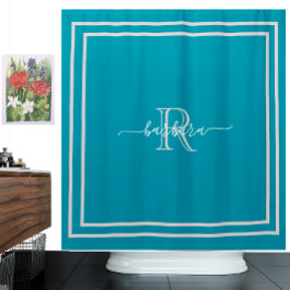 Eleganter Aquamariner Lavendelname mit einzigartig Duschvorhang