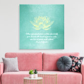 Eleganter Aquamariner Lotus YOGA Meditation Instru Leinwanddruck (Insitu (Wohnzimmer))