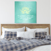 Eleganter Aquamariner Lotus YOGA Meditation Instru Leinwanddruck (Insitu (Schlafzimmer))