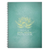 Eleganter Aquamariner Lotus YOGA Meditation Instru Notizblock (Vorderseite)