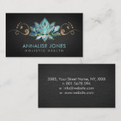 Eleganter Aquamariner Marmor Visitenkarte (Vorne/Hinten)