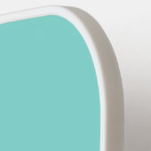 Eleganter Aquamariner Minimalname und Monogramm Pickleball Schläger (Linke Seite)