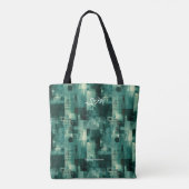 Eleganter Aquamariner monochromatischer Personalis Tasche (Rückseite)