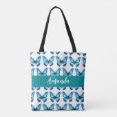 Eleganter, Aquamariner Name des Musters Tasche (Rückseite)