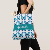 Eleganter, Aquamariner Name des Musters Tasche (Von Nahem)