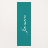 Eleganter Aquamariner Personalisierter Name Yoga M Yogamatte (Vorderseite)