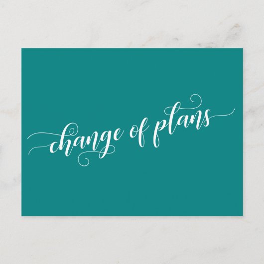 Eleganter Aquamariner Programmwechsel Postkarte (Vorderseite)
