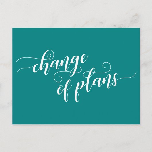 Eleganter Aquamariner Programmwechsel Postkarte (Vorderseite)
