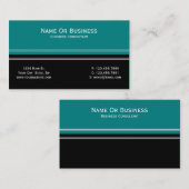 Eleganter Aquamariner Schwarzer Farbblock - Für Be Visitenkarte (Vorne/Hinten)