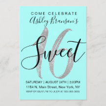 Eleganter Aquamariner Silver Sequin Glitzer Sweet