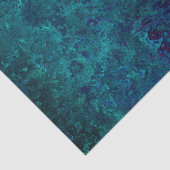 Eleganter Aquamariner türkisfarbener Edelstein Seidenpapier (Detail)