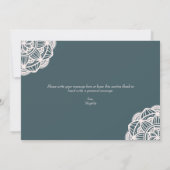 Eleganter Aquamariner und rosa Mandala Geburtstag Karte (Rückseite)