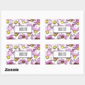 Eleganter Aquarel-Marguerit Rechteckiger Aufkleber (Blatt)