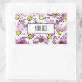 Eleganter Aquarel-Marguerit Rechteckiger Aufkleber (Tasche)