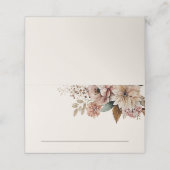 Eleganter Aquarellgarten Herbst Hochzeitsfeier Platzkarte (Außenseite Aufgefaltet)