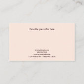 Eleganter Aquarellkuchen 10 Punch Kundentreue Treuekarte (Rückseite)