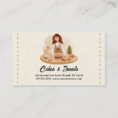 Eleganter Aquarellkuchen Konditorei Koch Treuekarte (Rückseite)