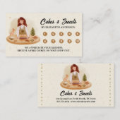 Eleganter Aquarellkuchen Konditorei Koch Treuekarte (Vorne/Hinten)