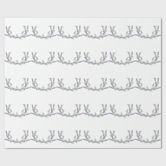 Eleganter Aquarelllavender Eucalyptus Geschenkpapier (Flach)