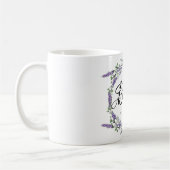 Eleganter Aquarelllavender Eukalyptus Bride Kaffeetasse (Links)