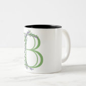 Eleganter Aquarelllavender Eukalyptus Bride Zweifarbige Tasse (VorderseiteRechts)