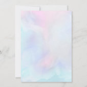 Eleganter Aquarellmaid Schwanz unter 3. Geburtstag Einladung (Rückseite)